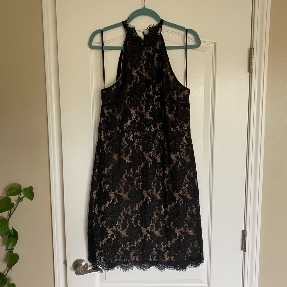 Sans Sauci Black Halter Lace Dress